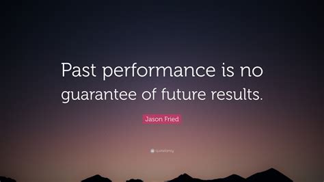 Past Performance Is No Guarantee of Future Results .
